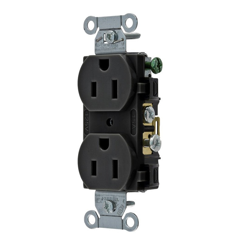 Enerlites 61540-BK - Commercial Grade 15A Duplex Receptacle - Black