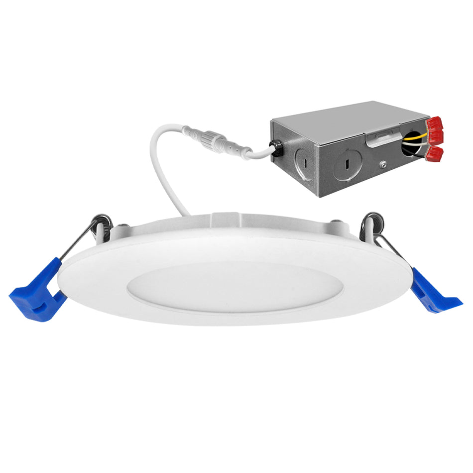 Envision LED-SL-PNL-6R-3P15W-5CCT-WH – LED 6″ External J-Box Canless Downlight – 5CCT Select 9W/12W/15W – Round – White