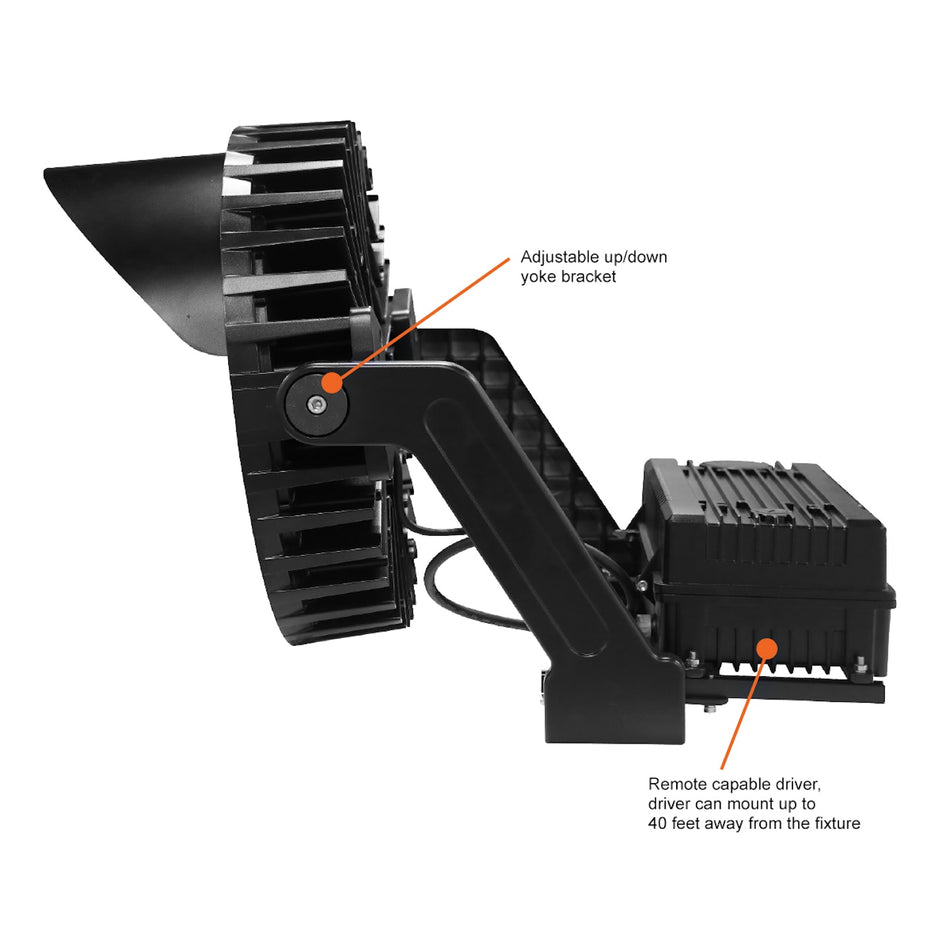 Envision LED-SPL-3P600W-50K-YK-UNV-BLK - LED Sports Light Magna Line - Power Selectable - Black