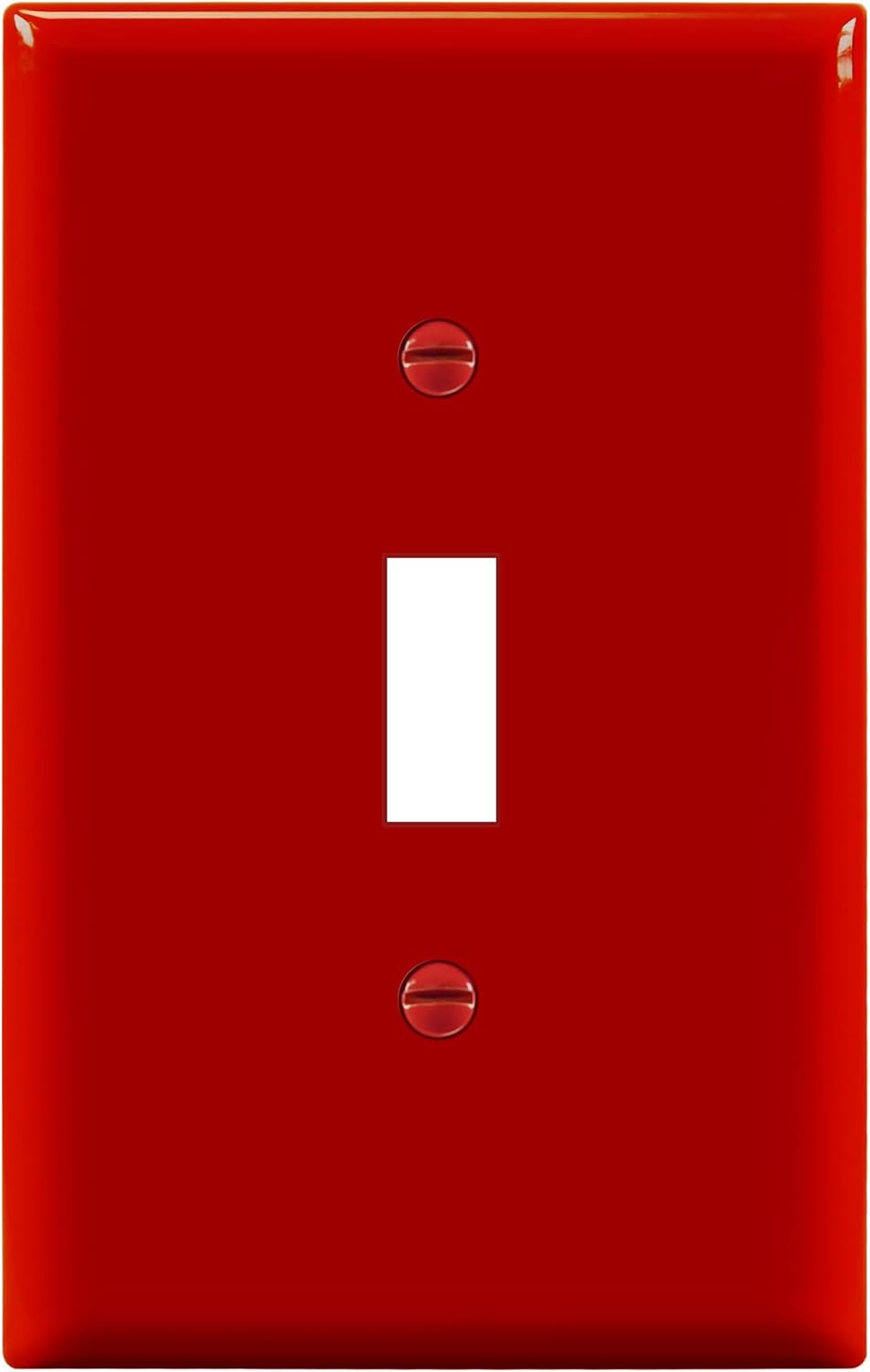 Enerlites 8811M-R - Toggle Switch One-Gang Wall Plate, Mid-Size - Red