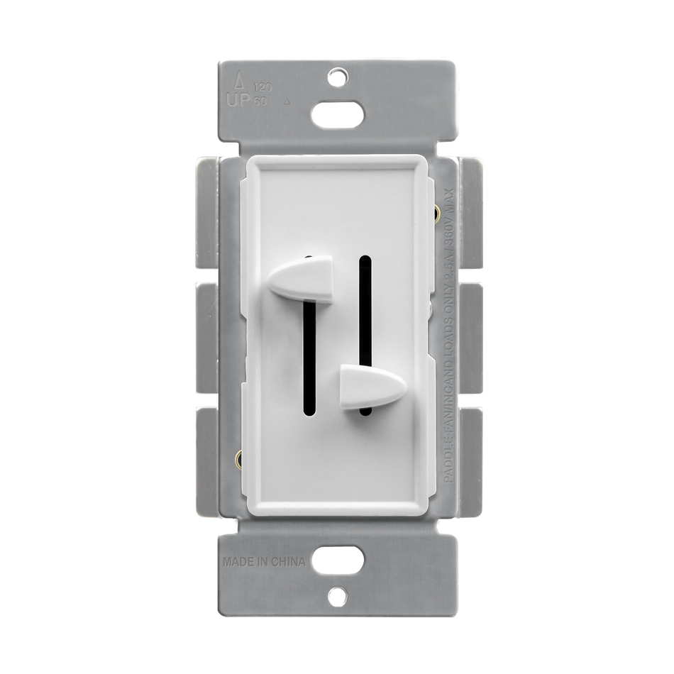 Enerlites 57006-W - Dual LED Dimmer Switch Slider - White
