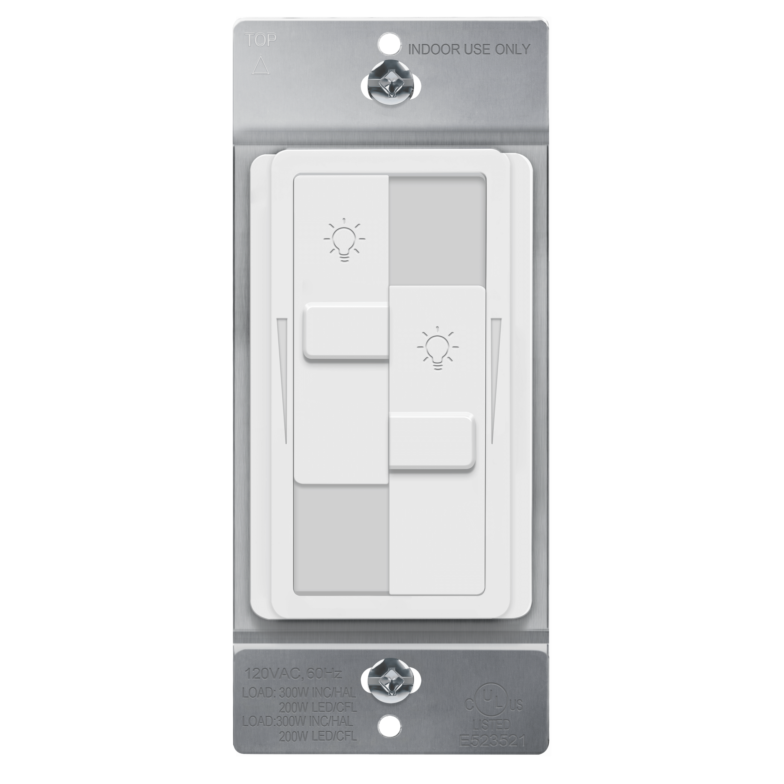 Enerlites 57007-W - Dual Slide LED Dimmer - White