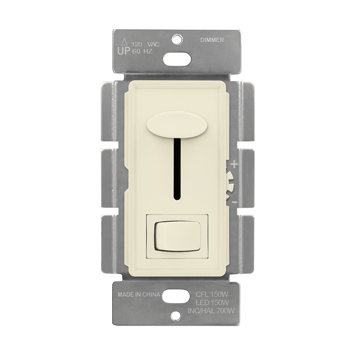 Enerlites 59302-LA - Dimmer Switch for CFL, Incandescent, LED Lights - Light Almond