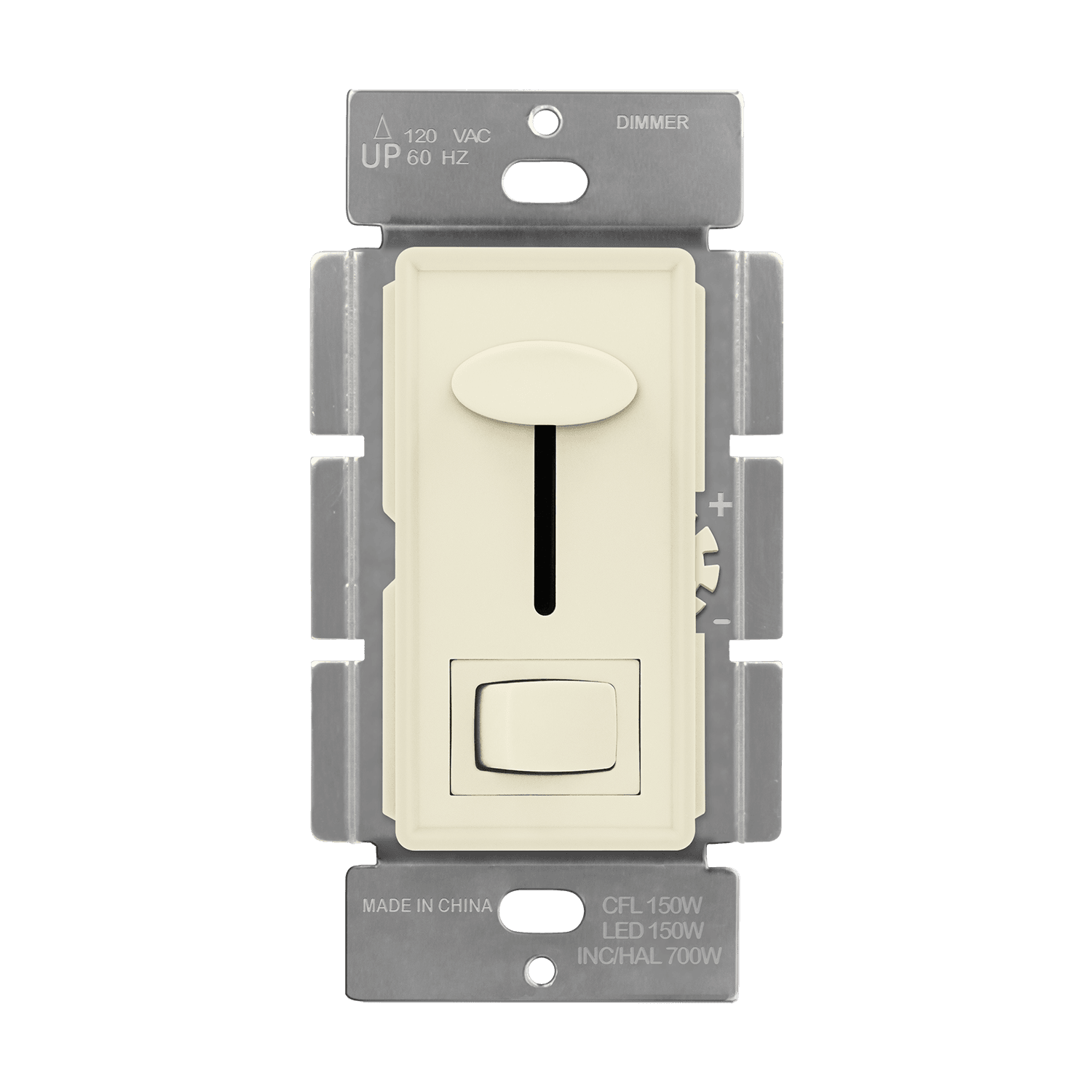Enerlites 59302-LA - Dimmer Switch for CFL, Incandescent, LED Lights - Light Almond