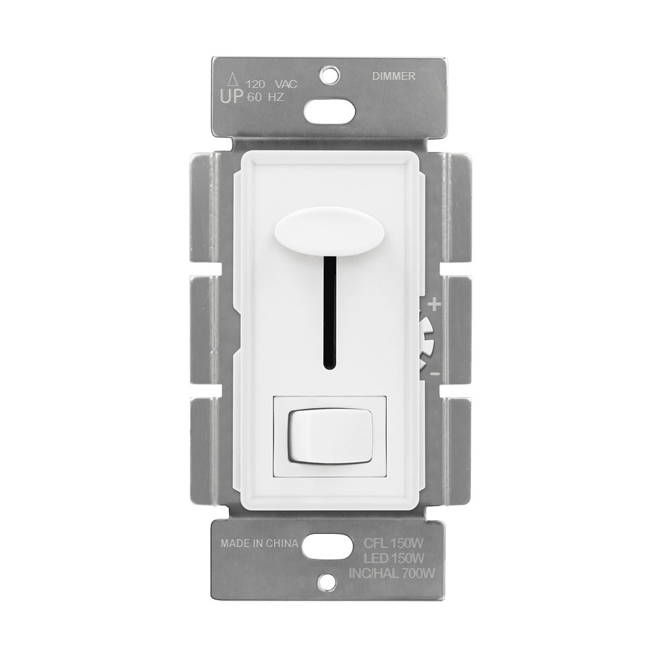 Enerlites 59302-W - Dimmer Switch for CFL, Incandescent, LED Lights - White