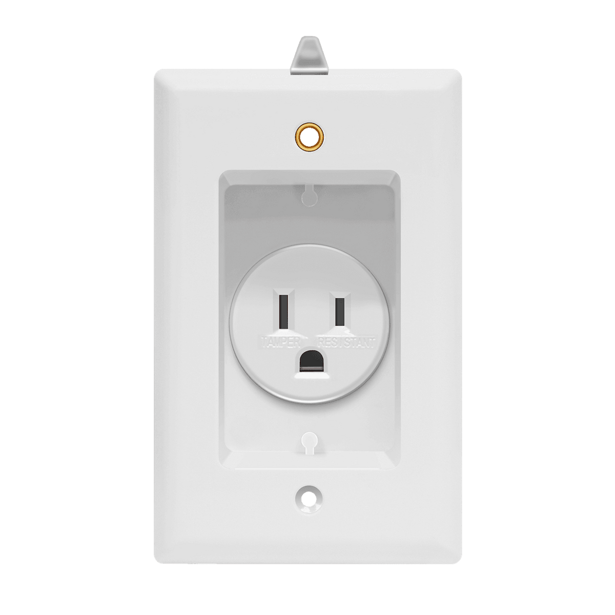 Enerlites 61150-TRRP-W - Residential Grade 15A Recessed Tamper-Resistant Single Receptacle - White