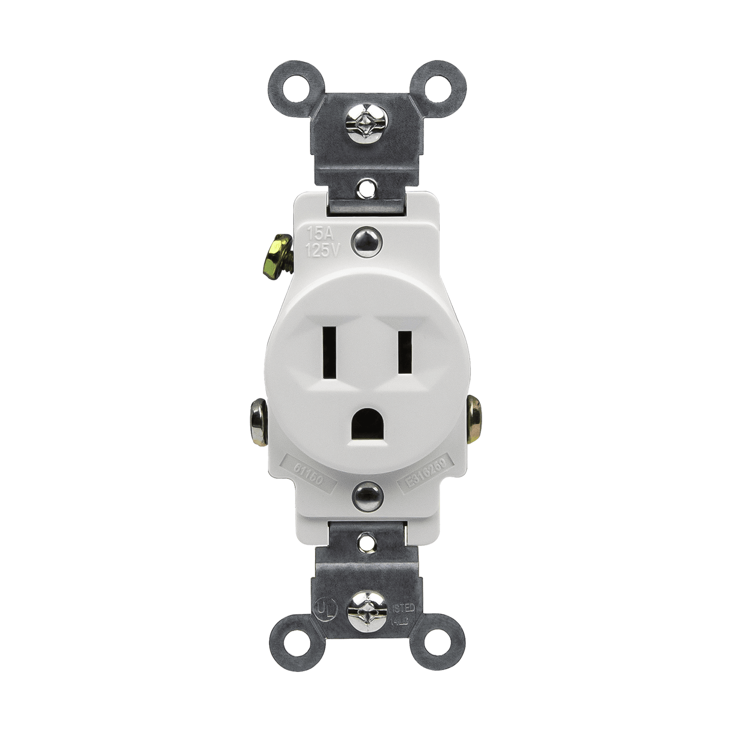 Enerlites 61150-W - Commercial Grade 15A Single Receptacle, 5-15R - White
