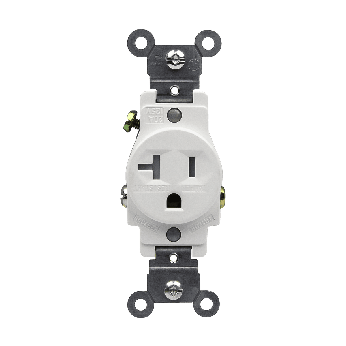 Enerlites 61200-W - Commercial Grade 20A Single Receptacle, 5-20R - White