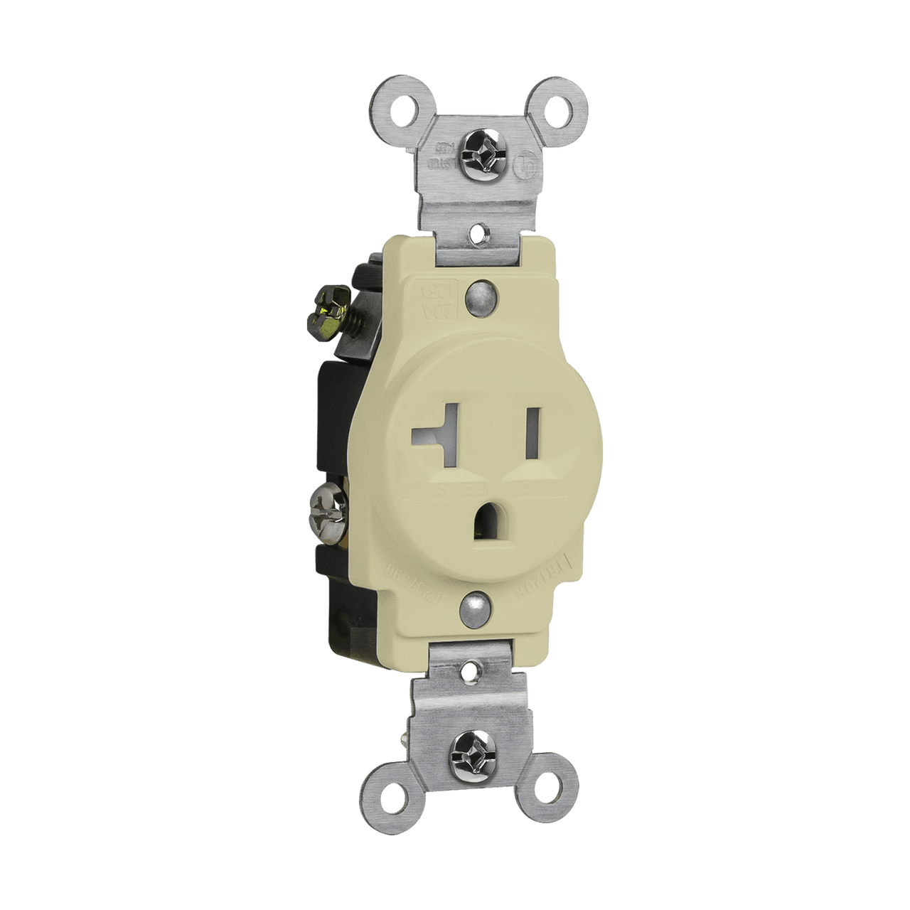 Enerlites 61200-I - Commercial Grade 20A Single Receptacle, 5-20R - Ivory
