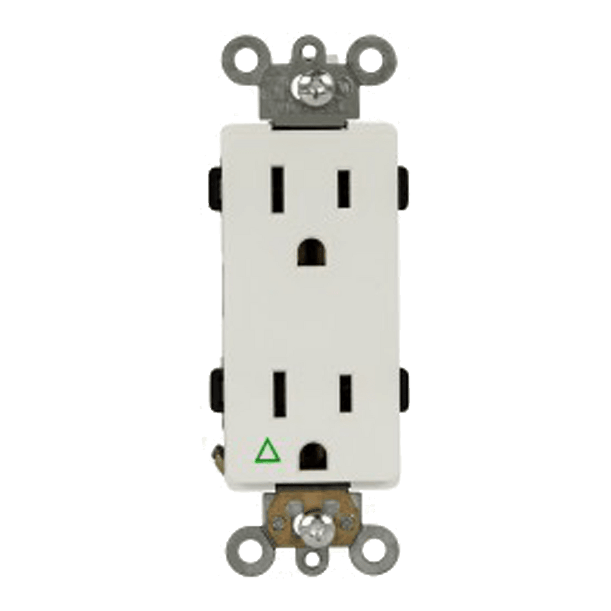 Enerlites 61500-IG-W - Isolated Ground Decorator Duplex Receptacle - White