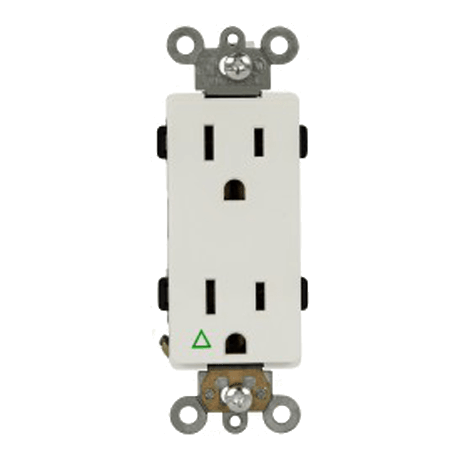 Enerlites 61500-IG-W - Isolated Ground Decorator Duplex Receptacle - White