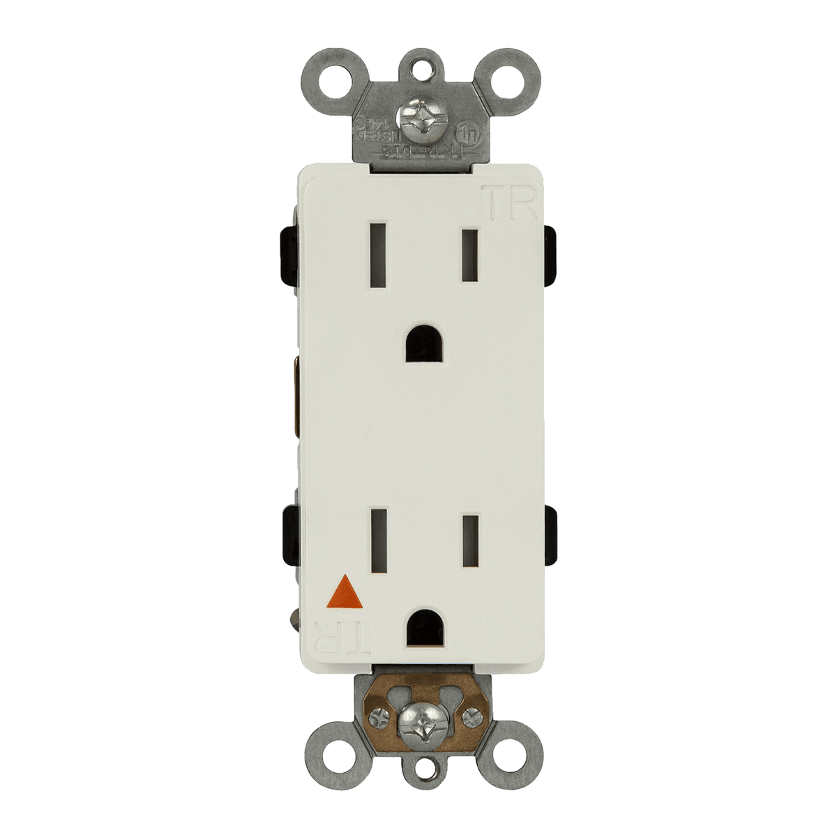 Enerlites 61500-IG-TR-W - Isolated Ground Tamper-Resistant Decorator Receptacle, 5-15R - White