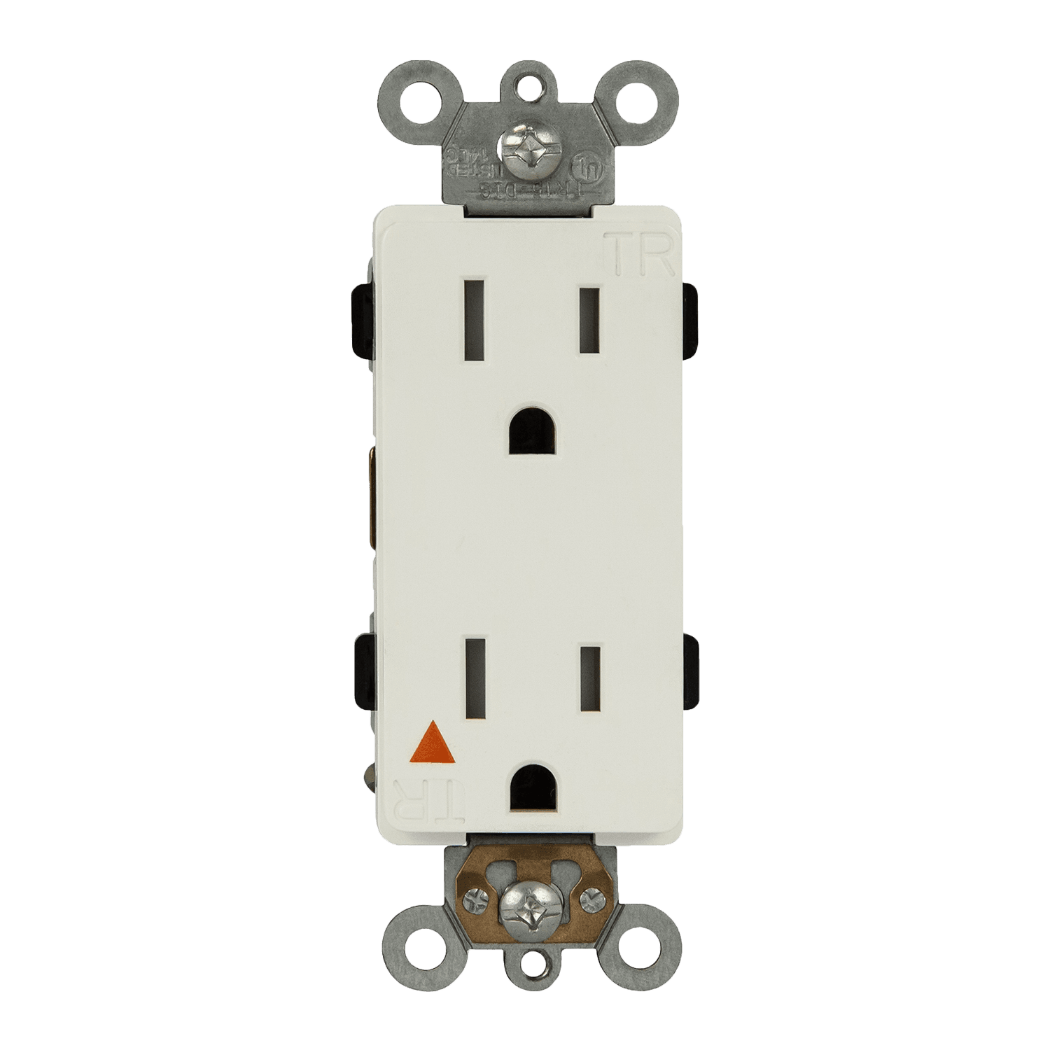 Enerlites 61500-IG-TR-W - Isolated Ground Tamper-Resistant Decorator Receptacle, 5-15R - White