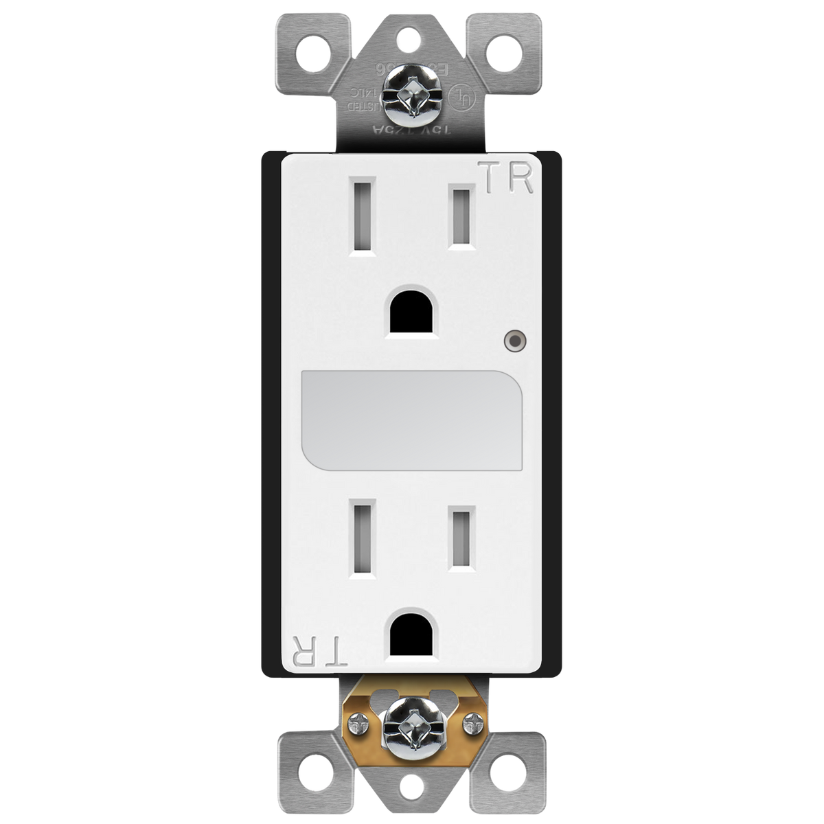 Enerlites 61501-TRGL-W - Residential Grade 15A Tamper-Resistant Duplex Receptacle with Guide Light - White