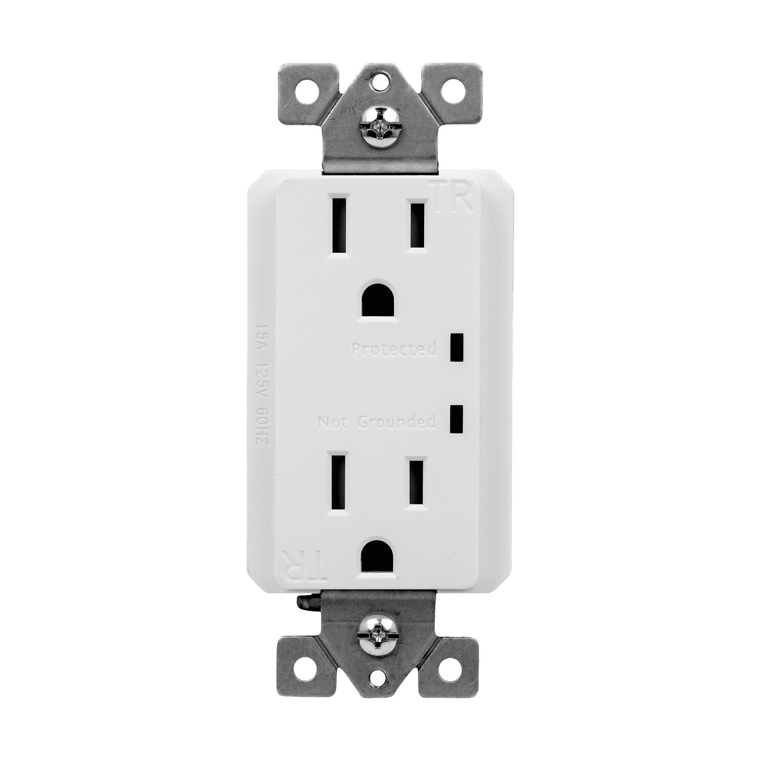 Enerlites 61501-TRSS-W - Residential Grade 15A Tamper-Resistant Duplex Receptacle with Surge Suppressor - White
