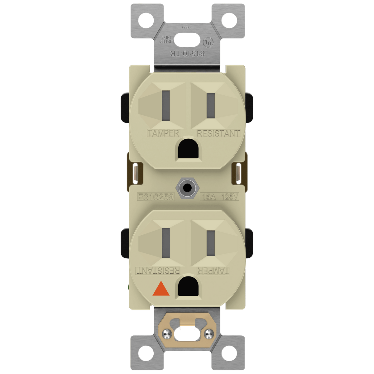Enerlites 61510-TR-I - Industrial Grade Isolated Ground Heavy Duty 15A Duplex Receptacle, 5-15R - Ivory