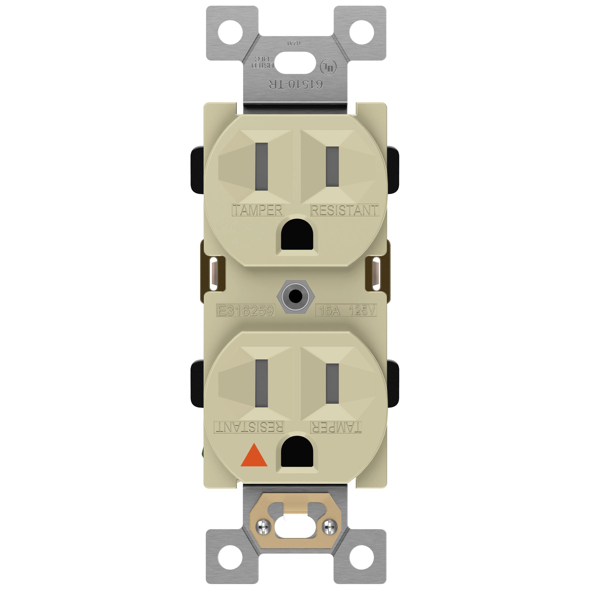 Enerlites 61510-TR-I - Industrial Grade Isolated Ground Heavy Duty 15A Duplex Receptacle, 5-15R - Ivory