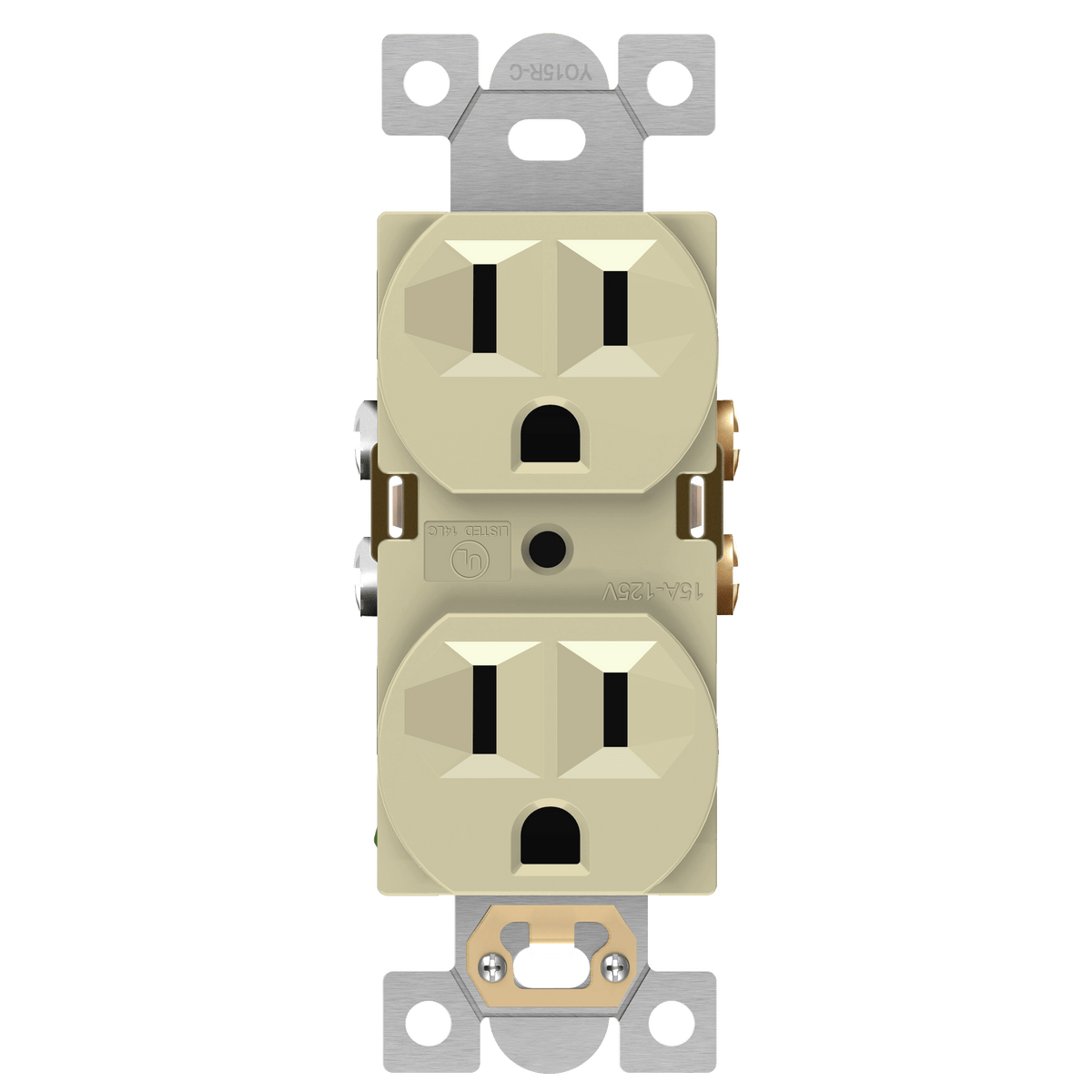 Enerlites 61540 - Commercial Grade 15A Duplex Receptacle - Ivory