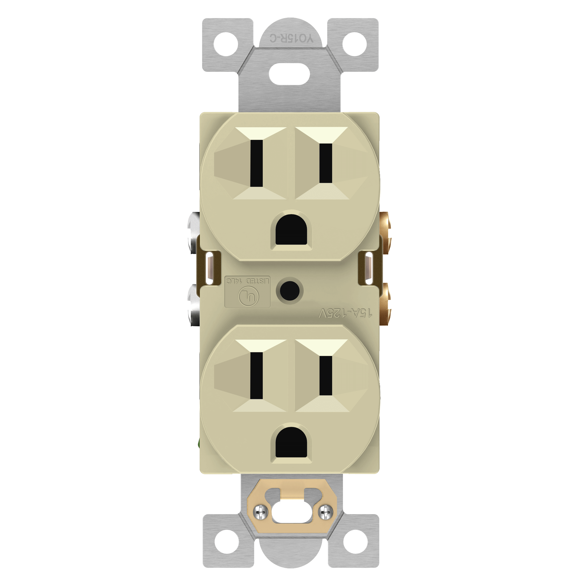 Enerlites 61540 - Commercial Grade 15A Duplex Receptacle - Ivory