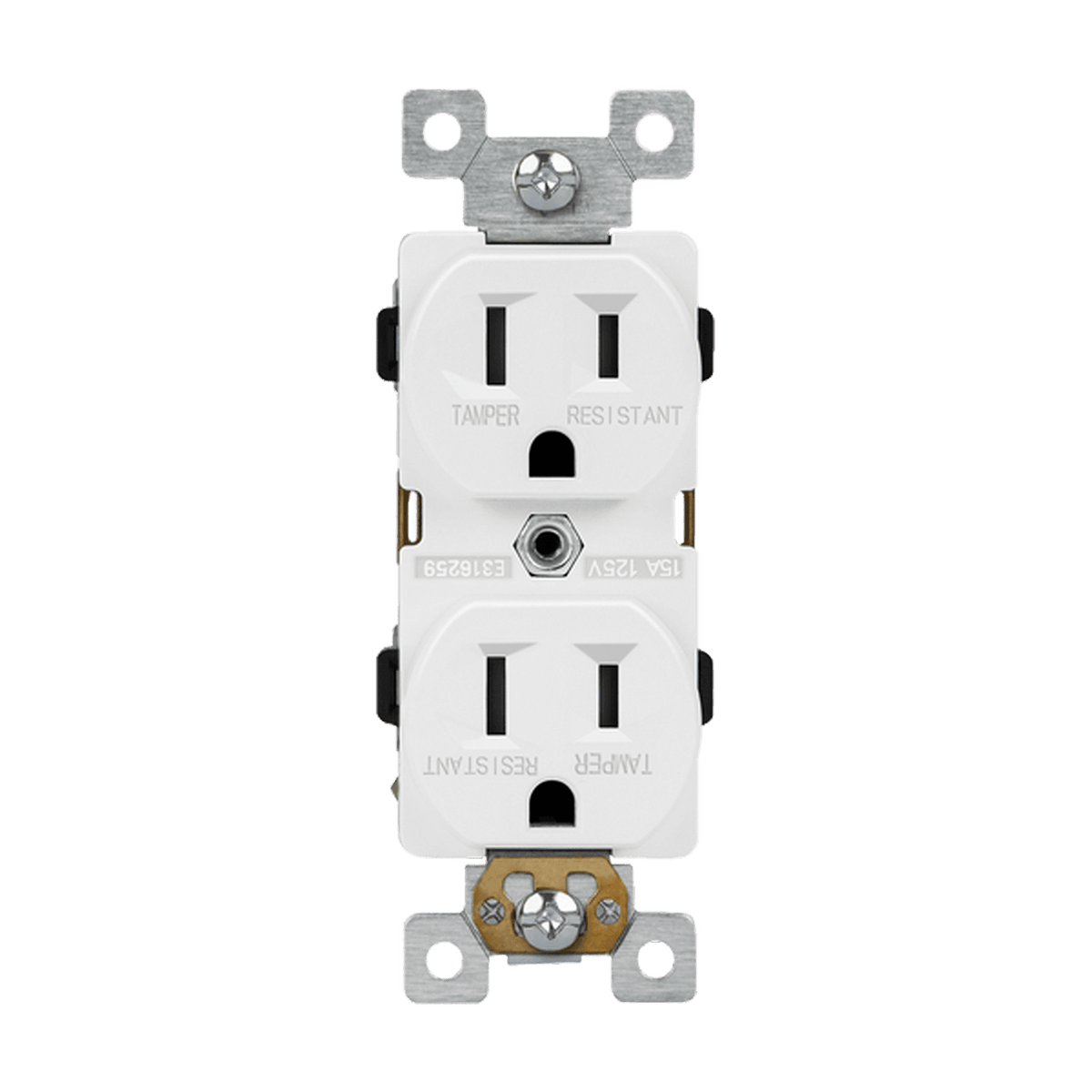 Enerlites 61540-TR-W - Commercial Grade 15A Tamper-Resistant Duplex Receptacle, 5-15R - White