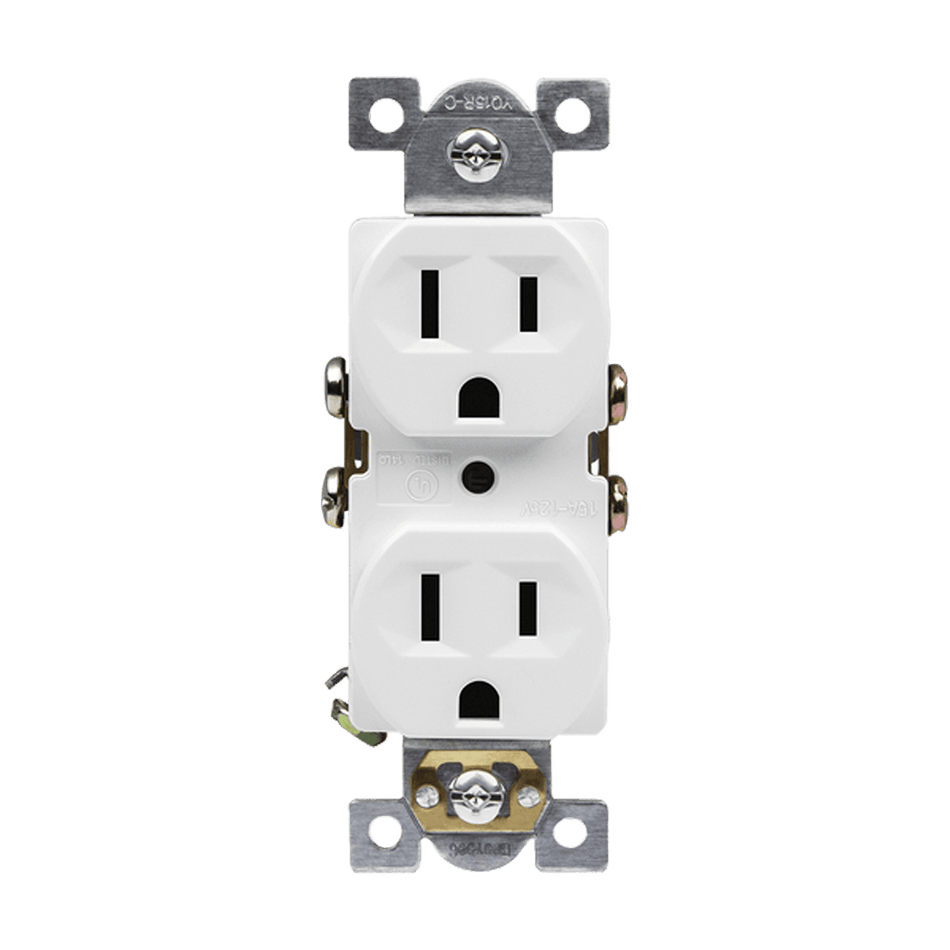 Enerlites 61540-W - Commercial Grade 15A Duplex Receptacle - White