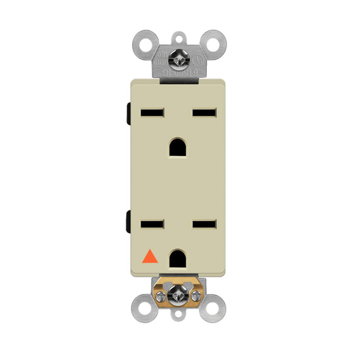 Enerlites 61550-IG-I - Isolated Ground Decorator Duplex Receptacle, 6-15R - Ivory