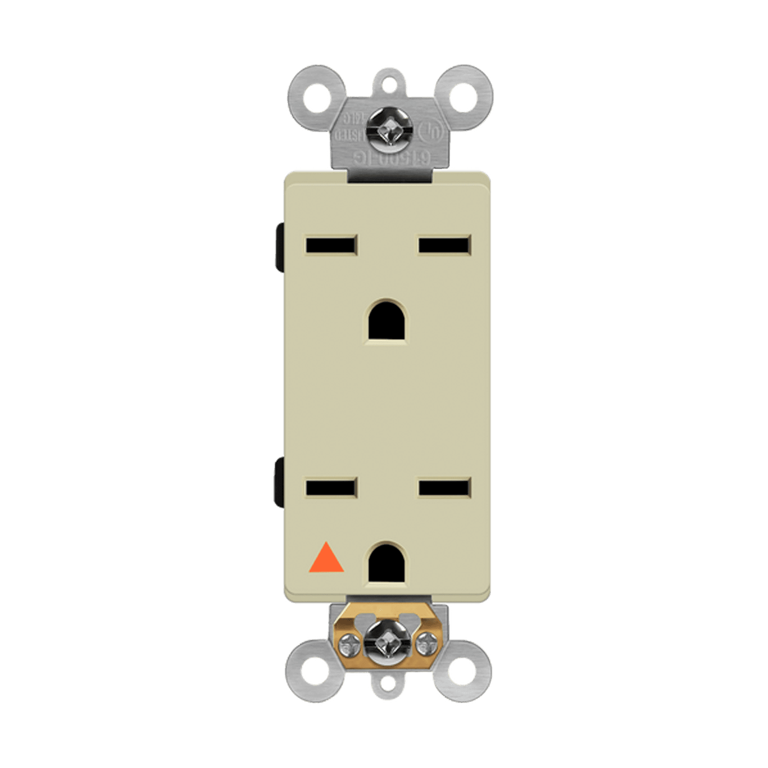 Enerlites 61550-IG-I - Isolated Ground Decorator Duplex Receptacle, 6-15R - Ivory