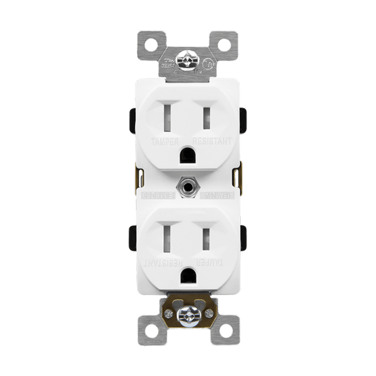 Enerlites 61570-TR-W - Industrial Grade Heavy Duty 15A Tamper-Resistant Duplex Receptacle, 5-15R - White
