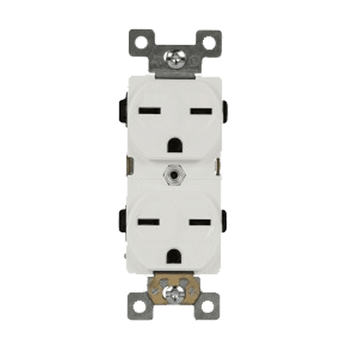 Enerlites 61571-W - Industrial Grade 15A Duplex Style Self-Grounding Receptacle, 6-15R - White