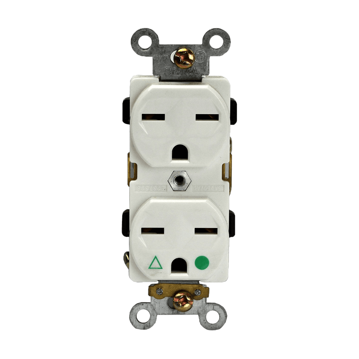 Enerlites 61610-W - Hospital Grade Isolated Ground Heavy Duty 15A Duplex Receptacle, 6-15R - White