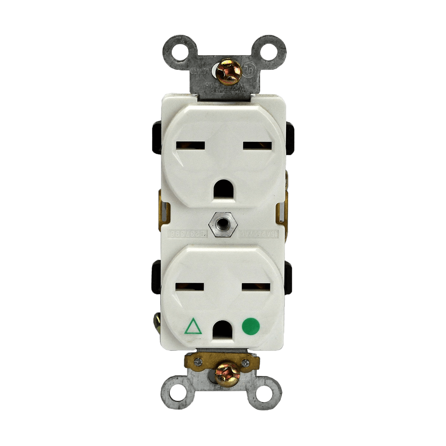 Enerlites 61610-W - Hospital Grade Isolated Ground Heavy Duty 15A Duplex Receptacle, 6-15R - White