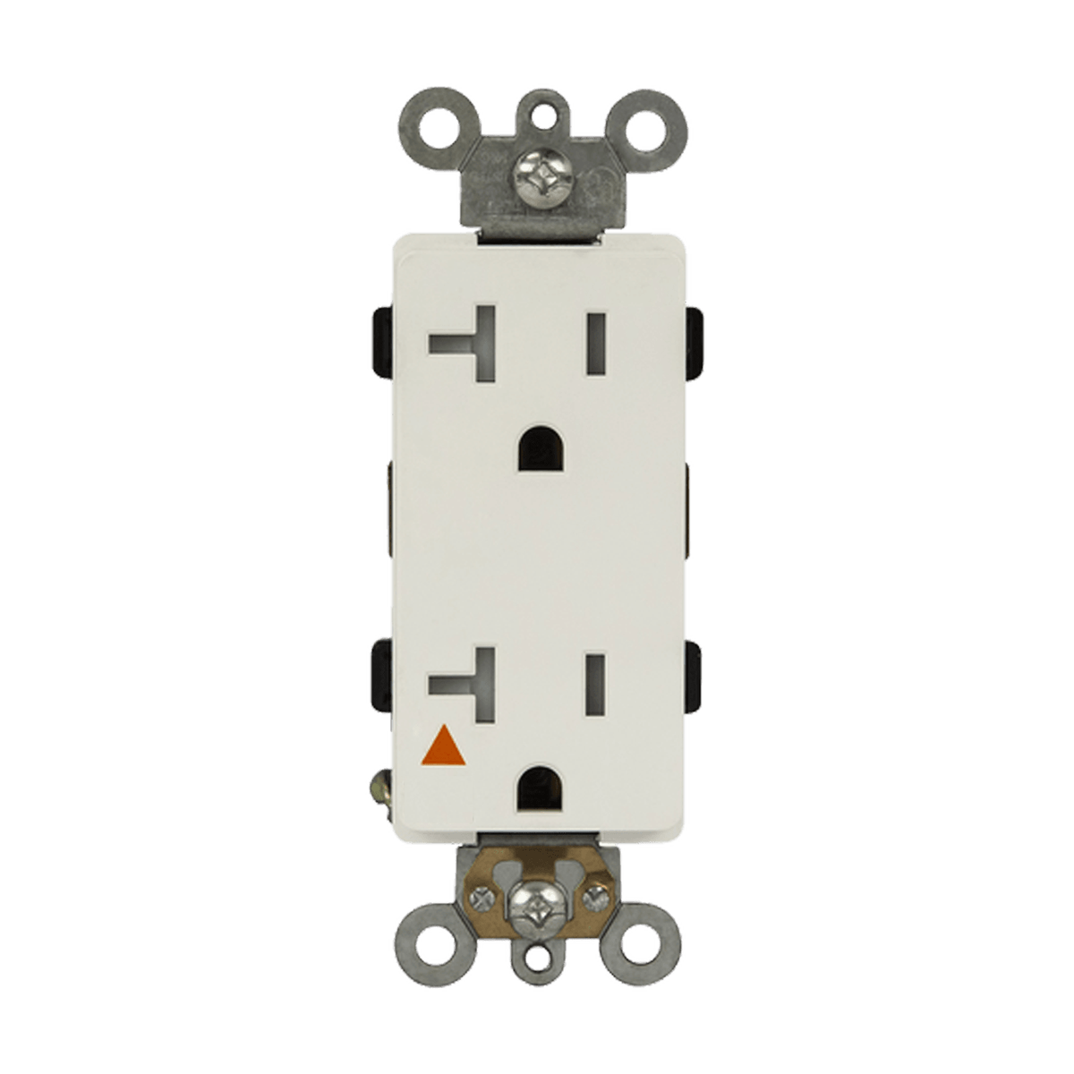 Enerlites 62000-IG-W - Isolated Ground 20A Decorator Duplex Receptacle - White