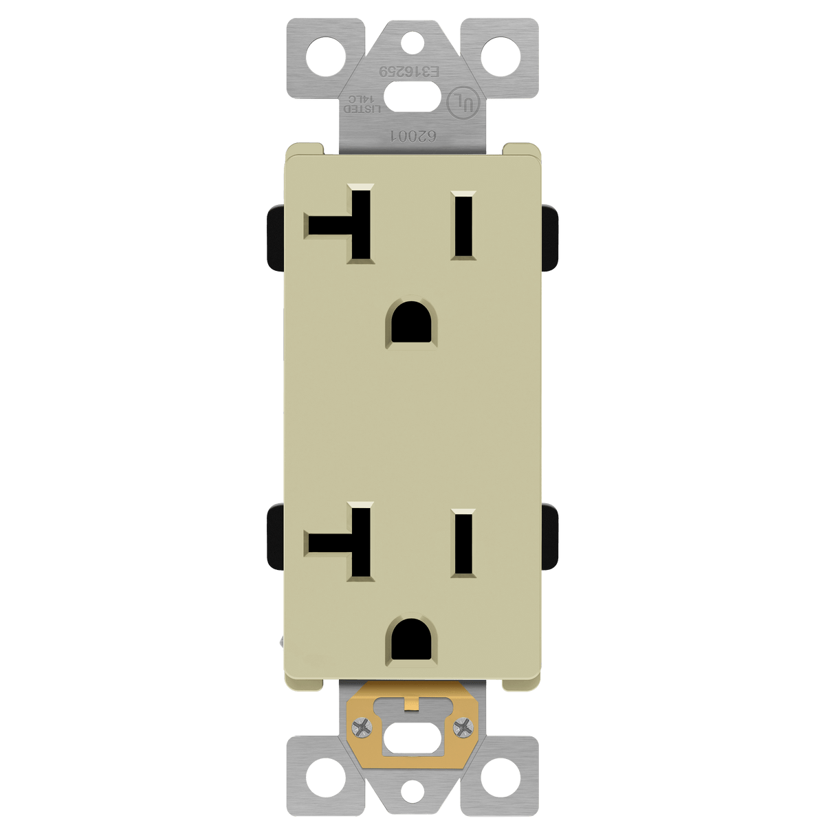 Enerlites 62001-I - Residential Grade 20A Decorator Receptacle, 5-20R - Ivory