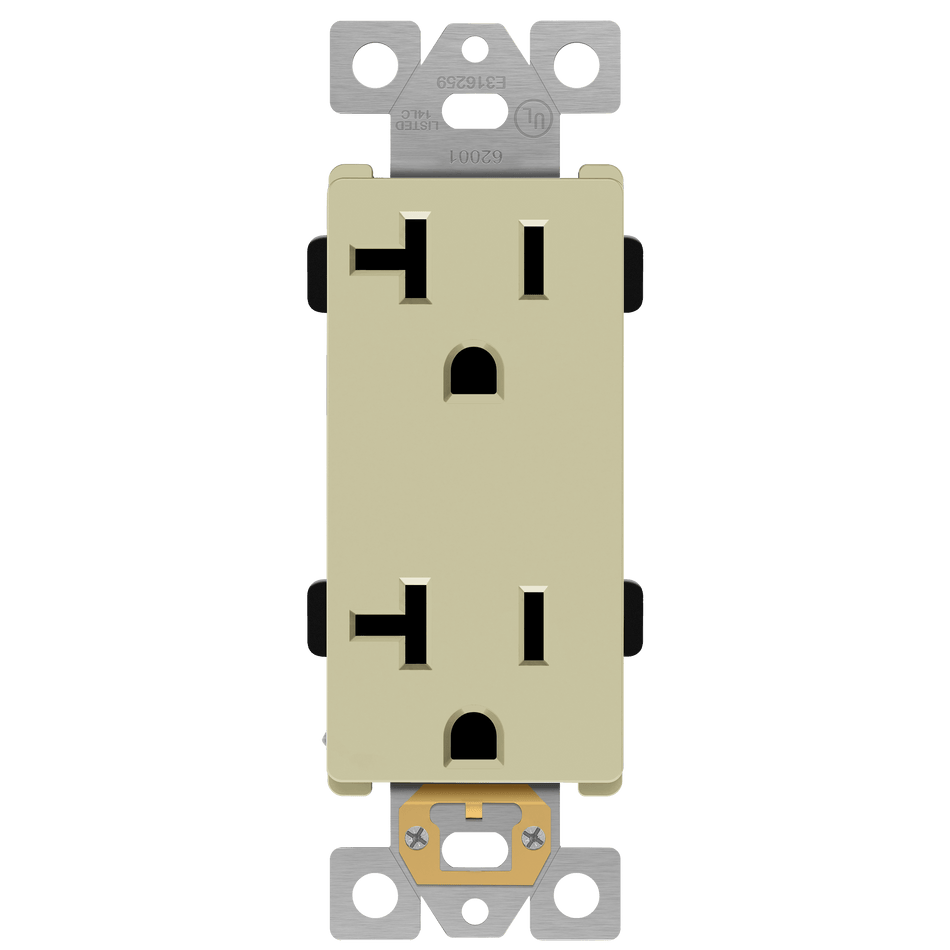 Enerlites 62001-I - Residential Grade 20A Decorator Receptacle, 5-20R - Ivory