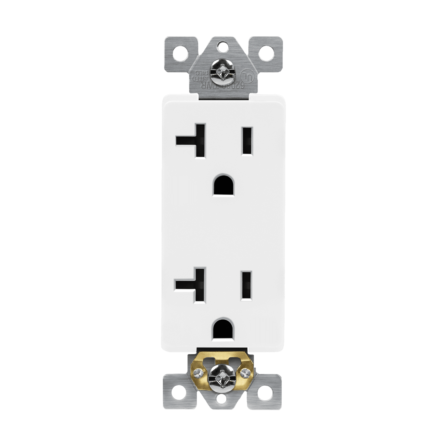 Enerlites 62001-W - Residential Grade 20A Decorator Receptacle, 5-20R - White