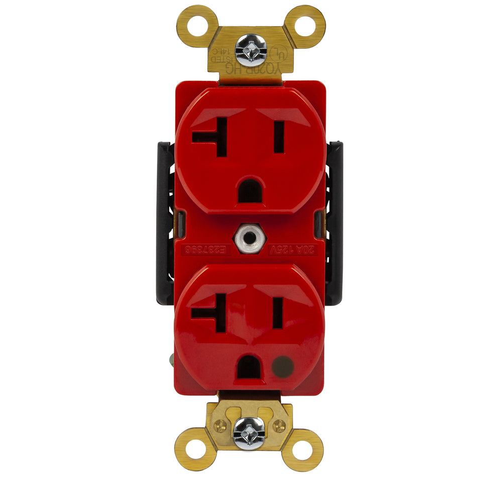 Enerlites 62020-R - Hospital Grade 20A Receptacle, 5-20R - Red