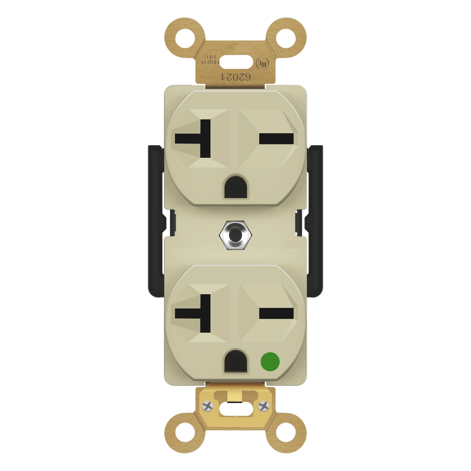 Enerlites 62021-I - Hospital Grade 20A Receptacle, 6-20R - Ivory