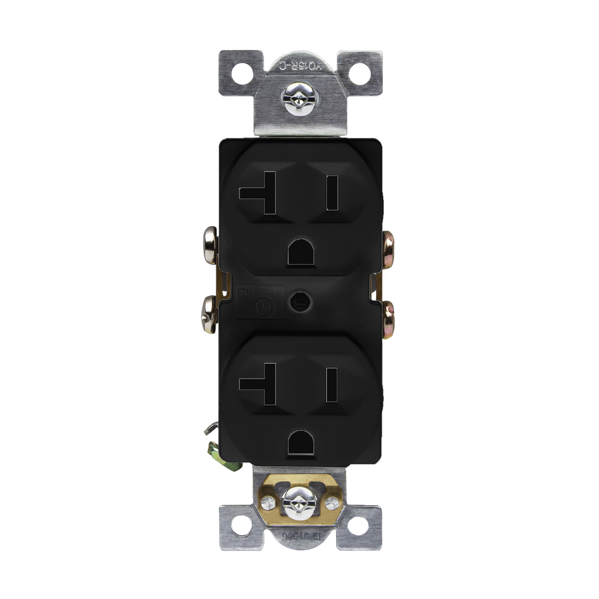 Enerlites 62040 - Commercial Grade 20A Duplex Receptacle - Black