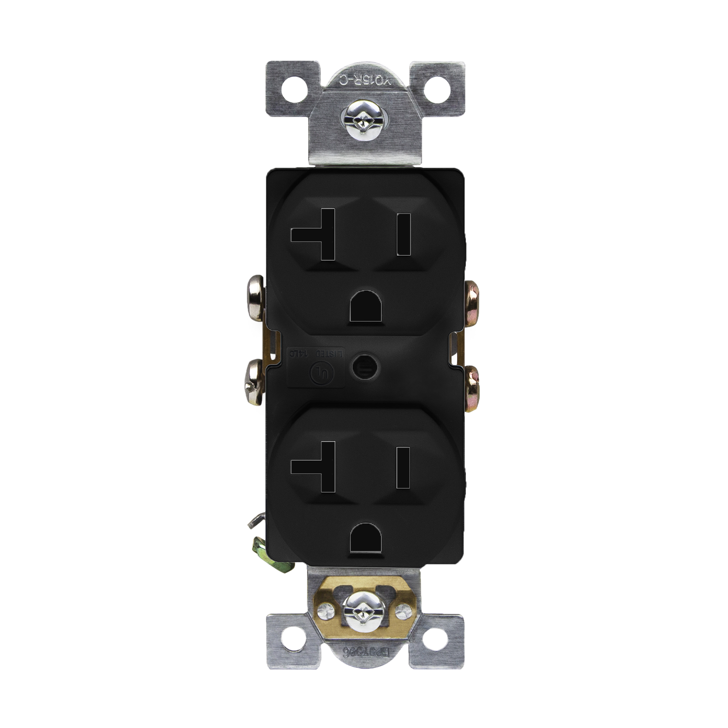 Enerlites 62040 - Commercial Grade 20A Duplex Receptacle - Black