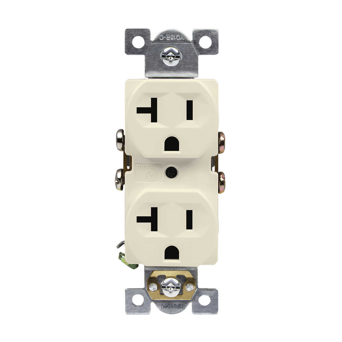 Enerlites 62040 - Commercial Grade 20A Duplex Receptacle - Light Almond