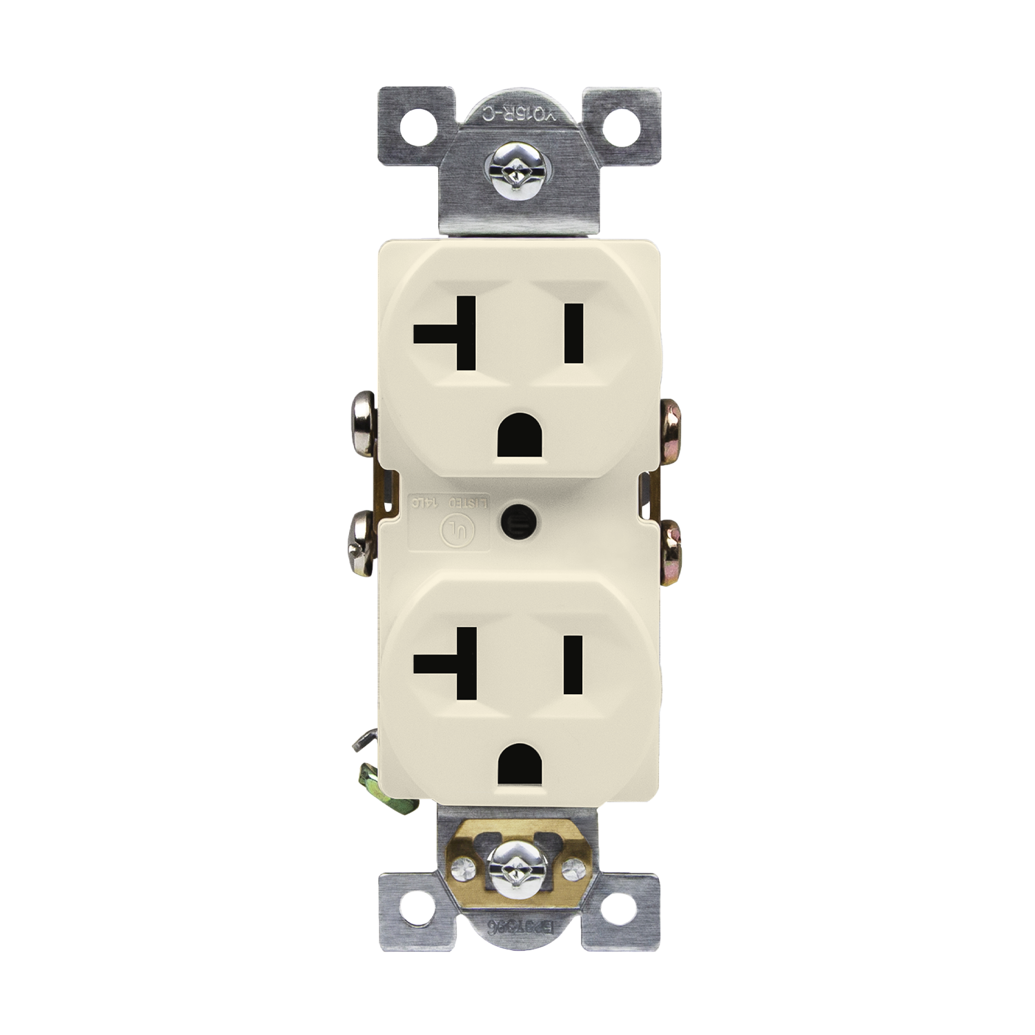 Enerlites 62040 - Commercial Grade 20A Duplex Receptacle - Light Almond
