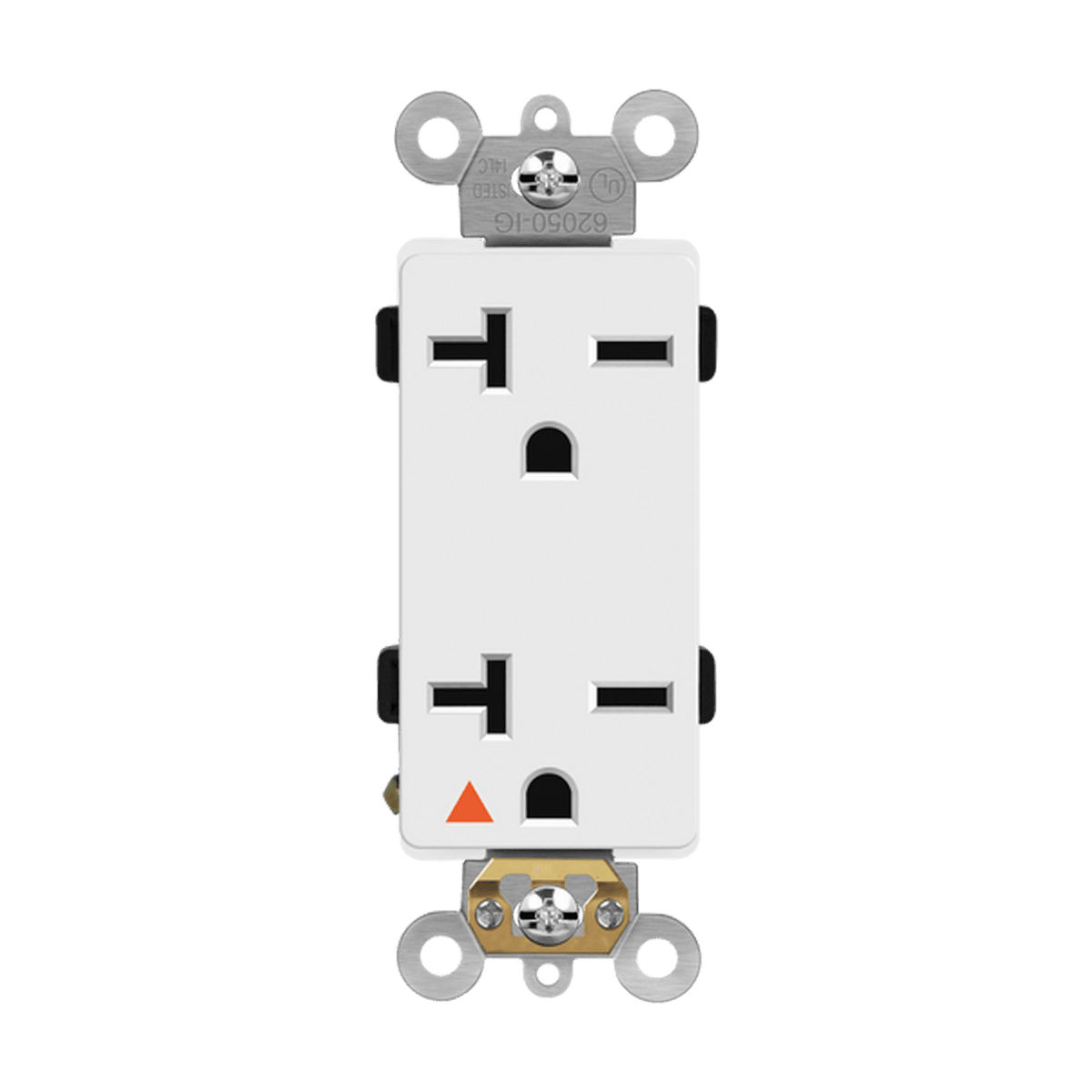 Enerlites 62050-IG-W - Isolated Ground Decorator Duplex Receptacle, 6-20R - White