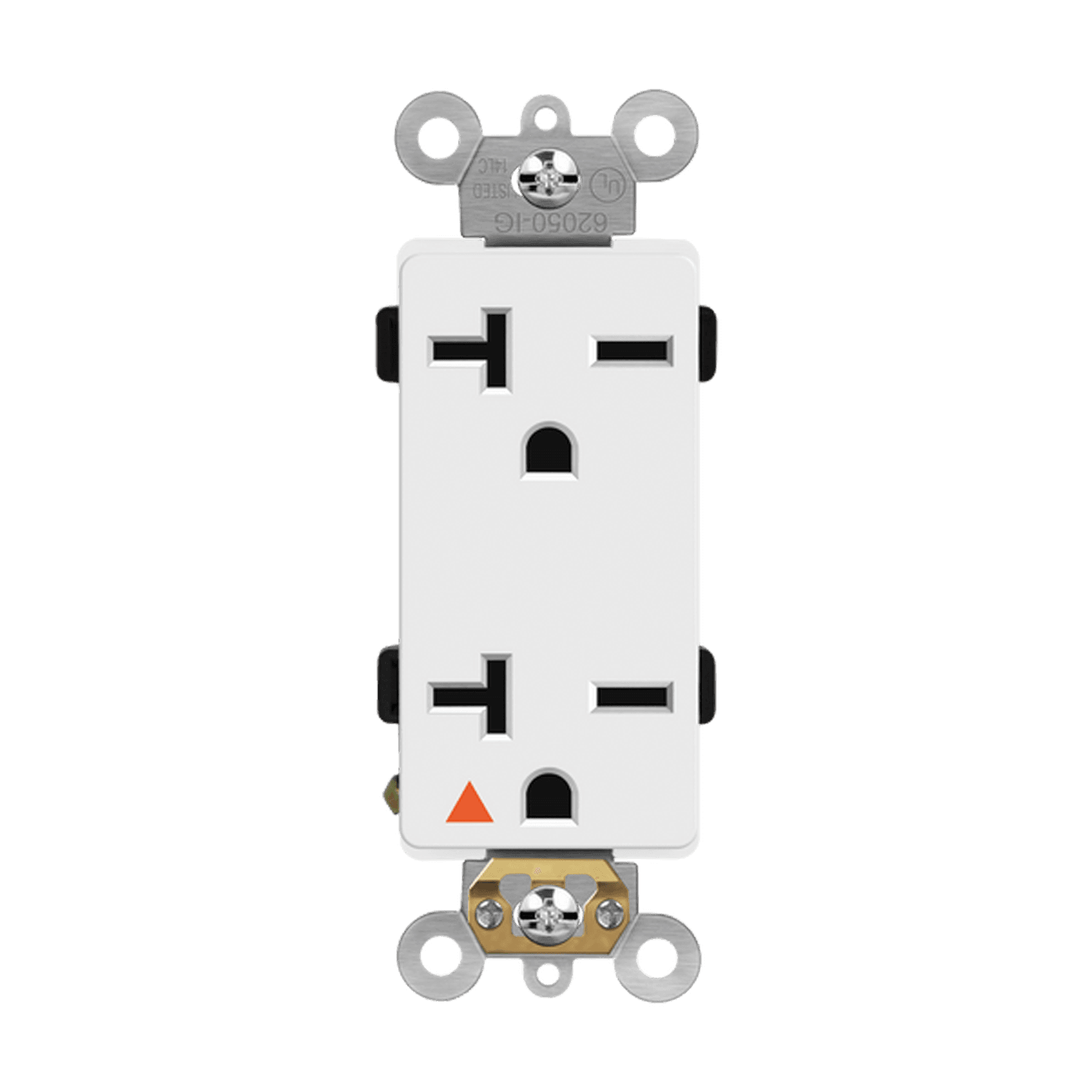 Enerlites 62050-IG-W - Isolated Ground Decorator Duplex Receptacle, 6-20R - White
