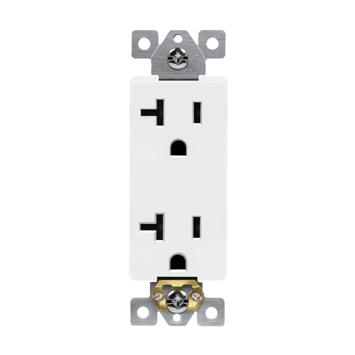 Enerlites 62060-W - Commercial Grade 20A Decorator Receptacle, 5-20R - White