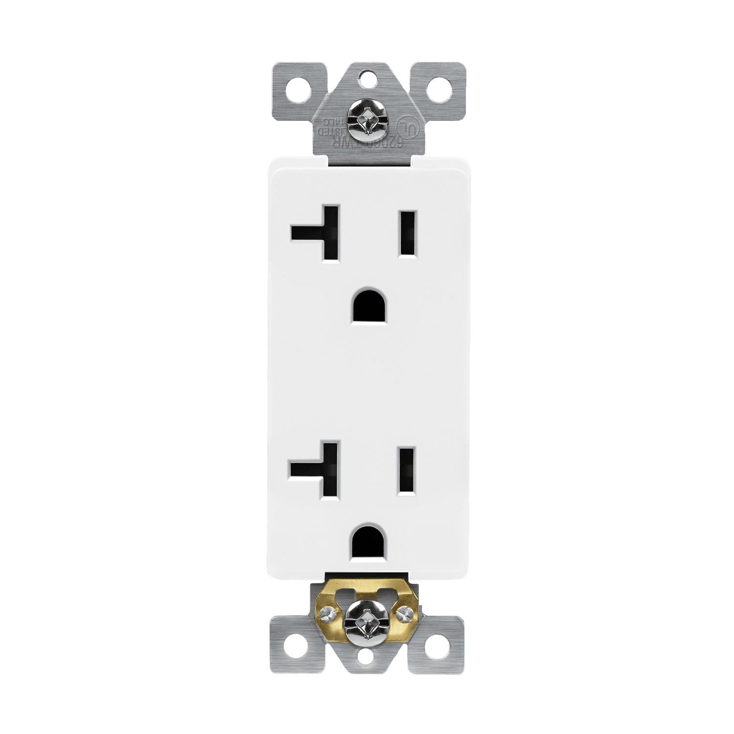 Enerlites 62060-W - Commercial Grade 20A Decorator Receptacle, 5-20R - White