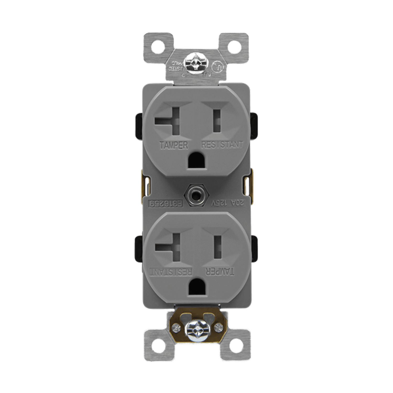 Enerlites 62080-TR-I - Industrial Grade Heavy Duty 20A Tamper-Resistant Duplex Receptacle, 5-20R - Ivory