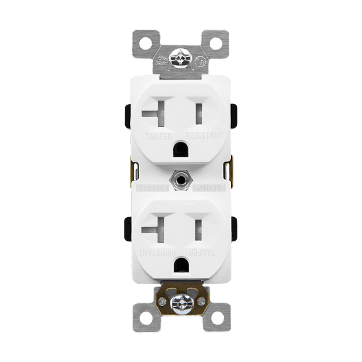 Enerlites 62080-TR-W - Industrial Grade Heavy Duty 20A Tamper-Resistant Duplex Receptacle, 5-20R - White