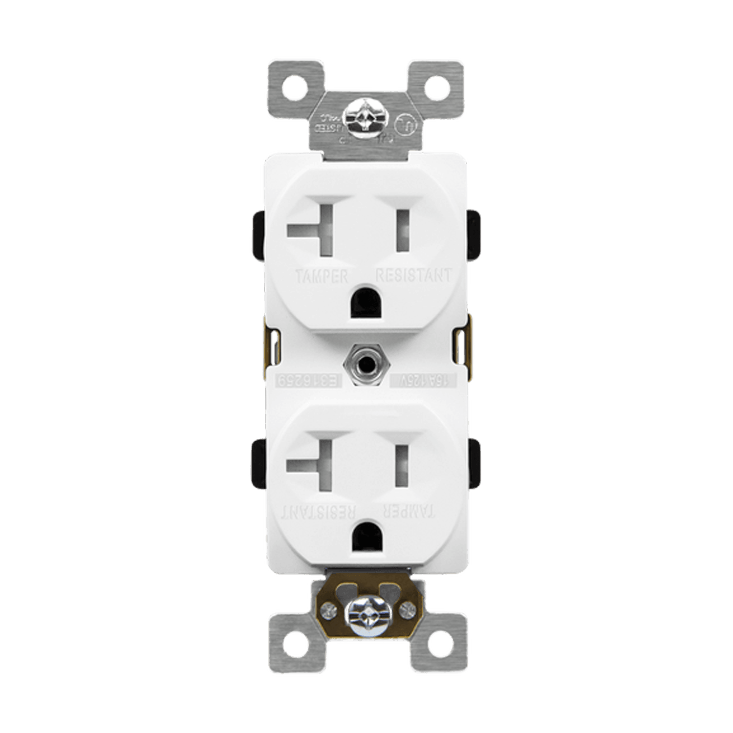 Enerlites 62080-TR-W - Industrial Grade Heavy Duty 20A Tamper-Resistant Duplex Receptacle, 5-20R - White