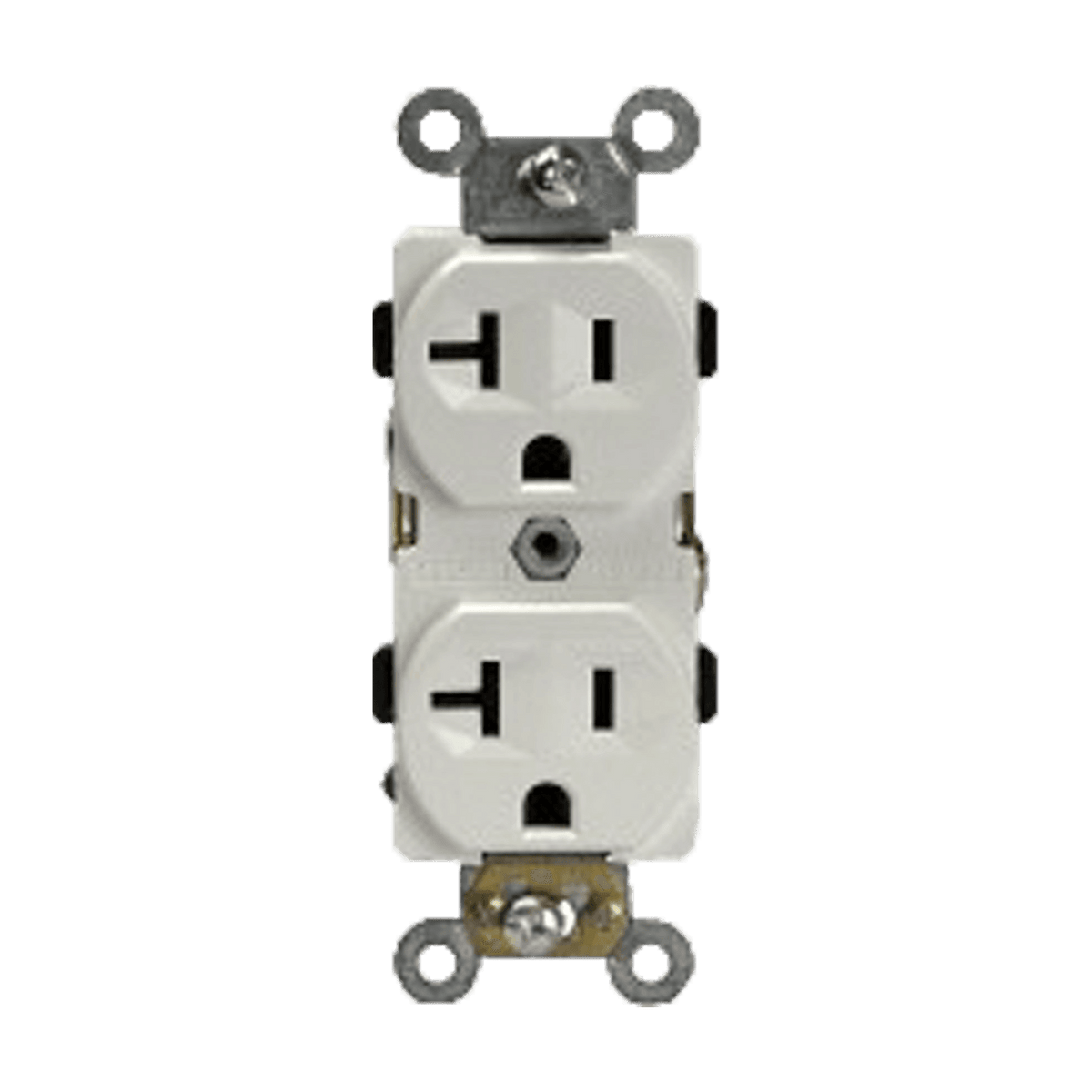 Enerlites 62080-I - Industrial Grade Heavy Duty 20A Duplex Receptacle, 5-20R - Ivory