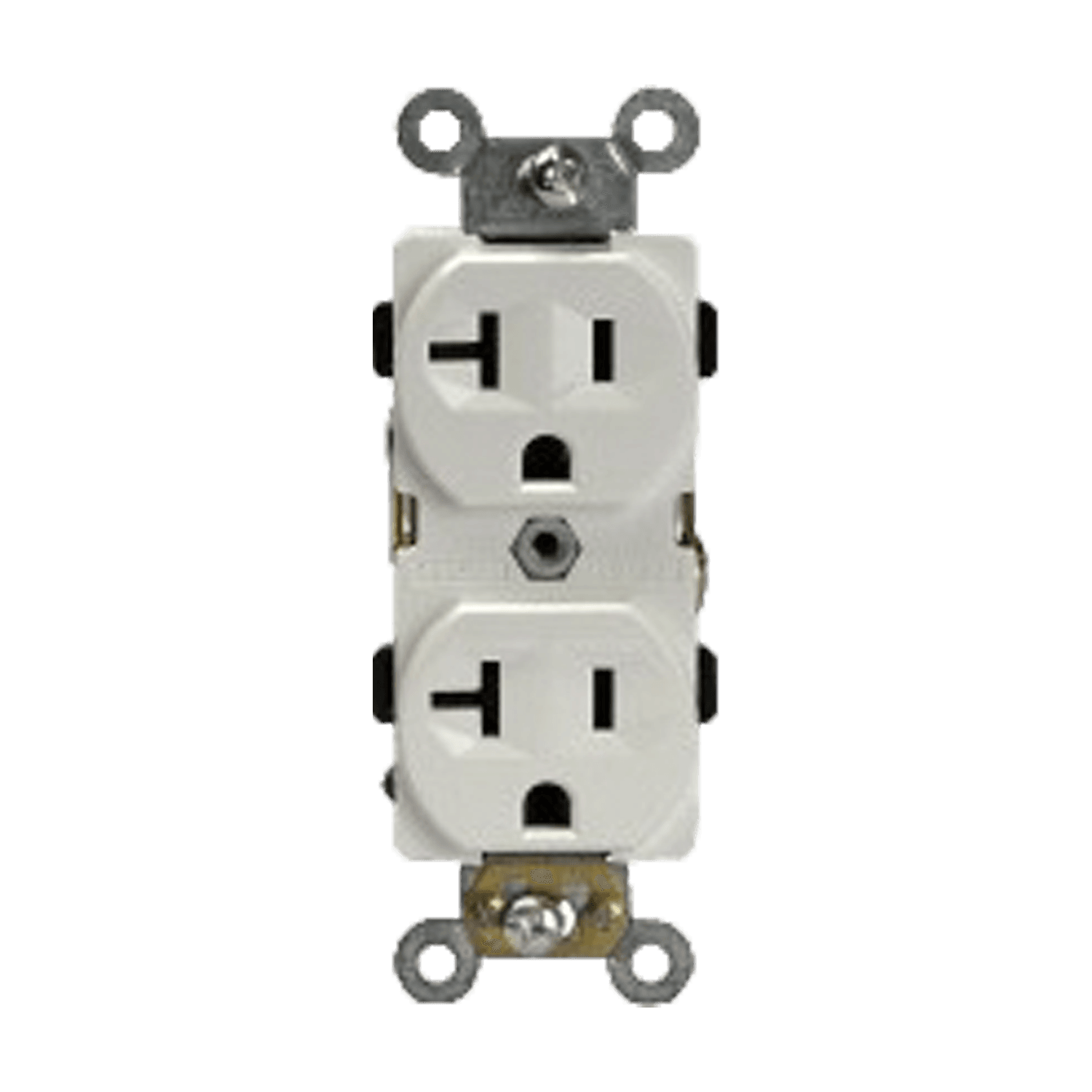 Enerlites 62080-I - Industrial Grade Heavy Duty 20A Duplex Receptacle, 5-20R - Ivory